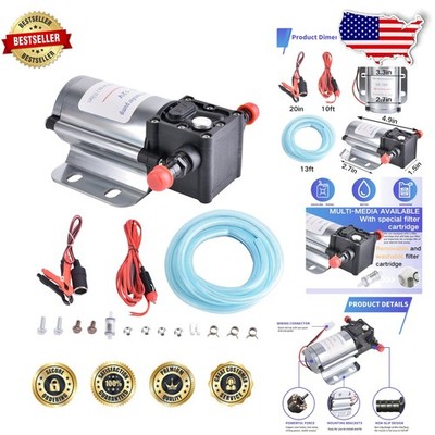 Portable 12V Fuel Transfer Pump - High-Efficiency Diesel, Gas, Kerosene