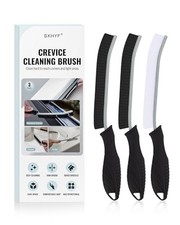 Crevice Cleaning Brush - Grout Scrub Brush, House Cleaning Supplies, 3 Black