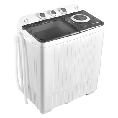 #ad #ad Costway 26lbs Portable Semi Automatic Twin Tub Washing Machine w Drain Pump $113.75