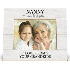 Nanny We Love You Picture Photo Frame Gifts for Grandma Women from Grandkids ...