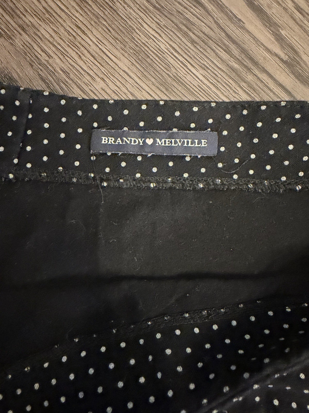 Brandy Melville Black White Polka Dot Short A-Line Skirt Women Regular