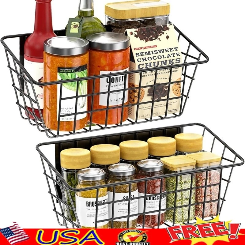 Magnetic Shelf Multi-Purpose Kitchen Organizer Easy Install Space Saver Rack New