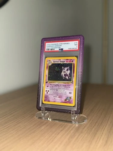 Pokemon TCG Sabrina's Gengar 14/132 1st Edition Gym Heroes 2000 PSA 7 w/ SWIRL🌀
