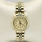 Vintage Timex Women Watch 25mm Gold Tone Steel Date Indiglo New Battery