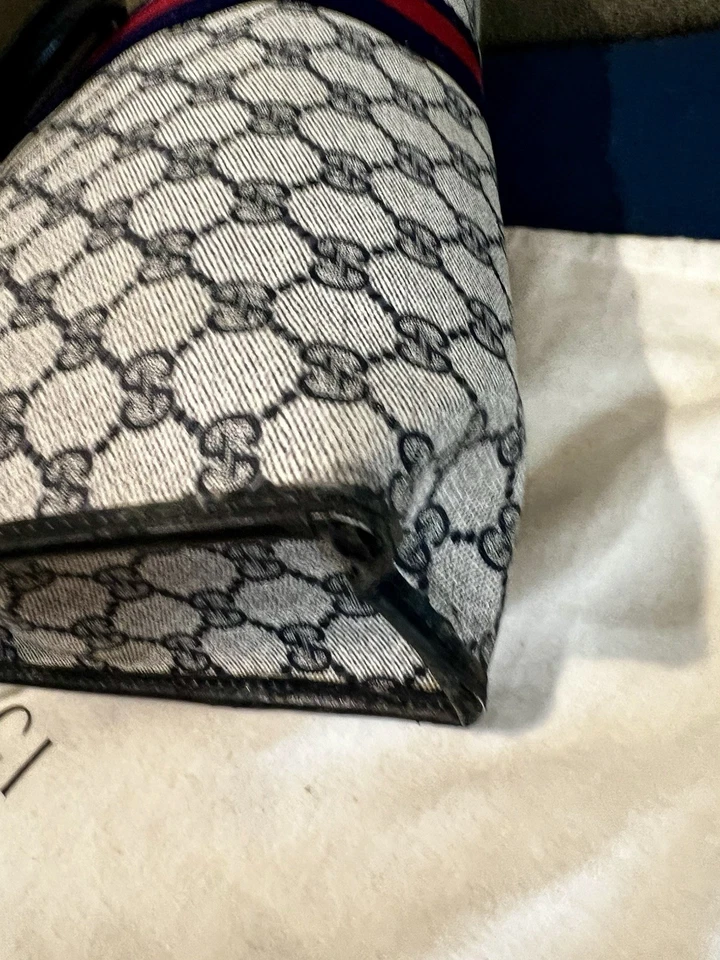 Vintage Gucci GG Supreme Sherry Line Web Stripe Briefcase Bag 1980s Italy Rare - Image 4 of 4