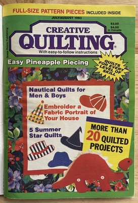 Vintage 1993 Creative Quilting Publication July/August Issue Nautical Summer