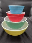 Loved VINTAGE PYREX Primary Colors Nesting Mixing Bowls 401, 402, 403, 404