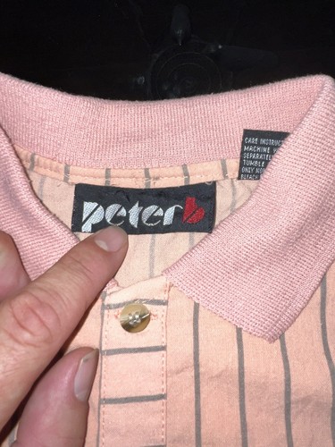 Vintage Peter B Short Sleeve Surfer Shirt Mens S Biker Motorcycle Scooter Surf - Picture 5 of 14