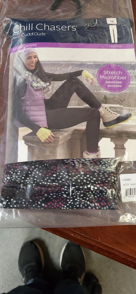 Leggings Cuddl Duds CD9685 para mujer Chill Chasers capas cálidas elásticas de microfibra Foto 3 de 3