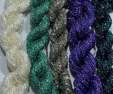 Job lot bundle Yarn Wool Fancy Glitter Lurex/Viscose fine chainette 5x 10m #B33