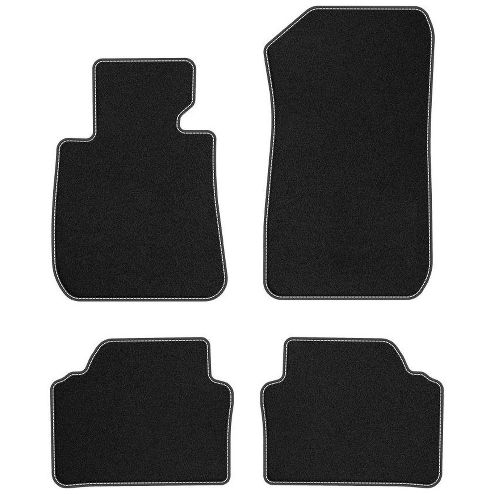 Tapis de sol en velours blanc premium pour BMW Série 3 E91 break de 2004 à 2011