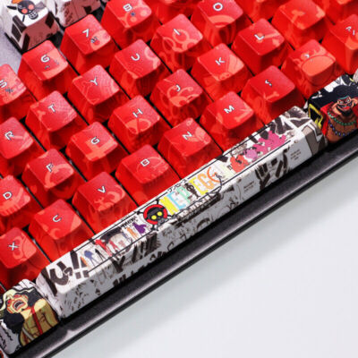 Keycaps, 108 clés OEM PBT Keycaps Dye Sublimation Japanese Anime keycap pour Cherry Gateron