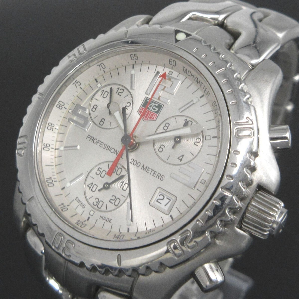 USED Excellent]TAG Heuer Link CT1112 Chronograph Quartz Men's