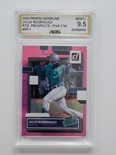 2022 Donruss Julio Rodriguez Rated Prospect Rookie PINK FIREWORKS - AGS 9.5 🔥
