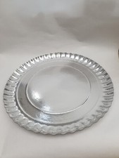 4 x Silver paper pllater 33cm round tray for serving shearing for alloccasion