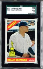 2015 Topps Heritage Dellin Betances SGC 98 / GEM 10