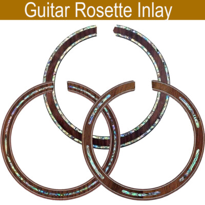 Acoustic Guitar Rosette abalone shell Rosewood Inlay sound hole Luthier 1PC