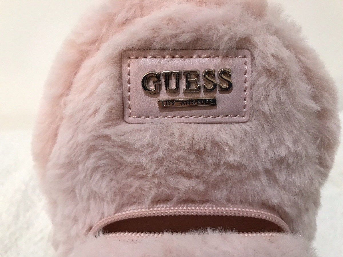 Guess Blush Faux Fur Mini Backpack New with Tags In Unopened  display picture 3