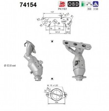 AS Katalysator passend für Nissan Micra IV K13 1.2 K13KK Note E12 74154