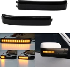 2Pc Sequential LED Side Mirror Marker Turn Signal Smoked for Ford F-150 09-14