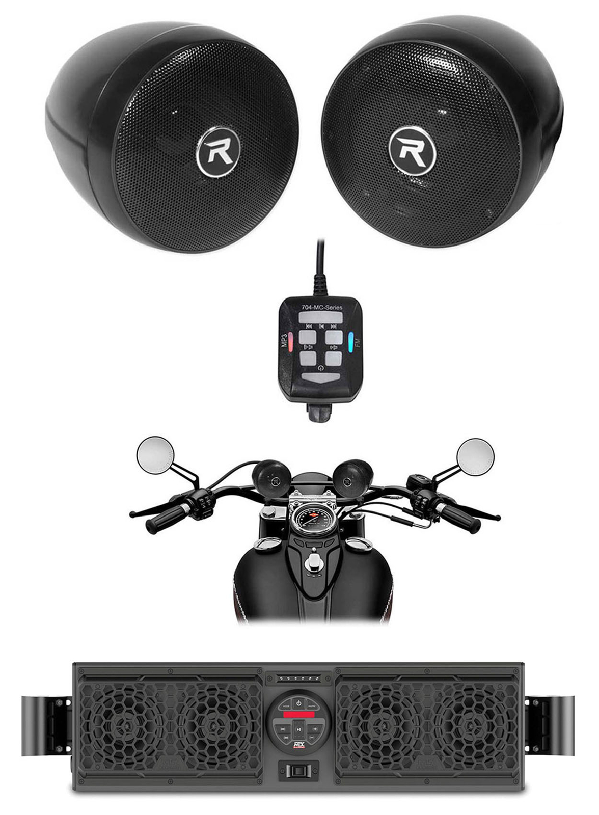 Звуковая панель MTX MUDSYS31 с 4 динамиками Bluetooth Динамики на руле Powersports 106590₽