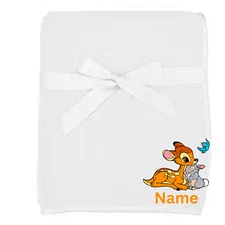 Cute Handmade Personalized Bambi Inspired Soft Fleece Baby Blanket