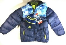 NWT SNOZU Boys Size 6 WInter Hooded Coat Jacket Kids Outerwear Blue With Hat