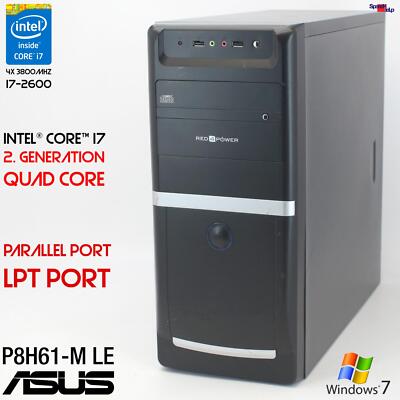 Asus P8H61-M Le/Usb3 Intel Core I7 2600 Computer Pc Windows