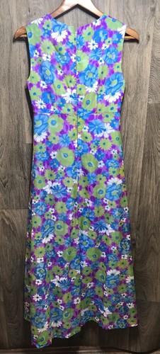 Vintage 70’s Handmade Hippie Flower Power Boho Dress Roughly Size 8 or Med - Picture 3 of 6