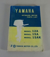 Teilekatalog / Parts List Yamaha Außenborder 12A / 15A / 15AK Stand 08/1974