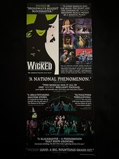 WICKED The Musical Broadway Flyer. Kerry Ellis, Kendra Kassebaum, 2008 Leaflet