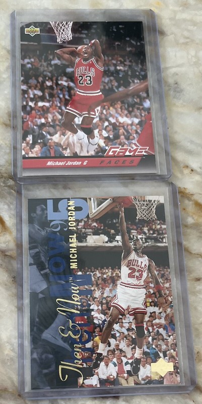 LOT 2 MICHAEL JORDAN UPPER DECK NBA CHICAGO BULLS CARDS-1993 #488 & 1995 #359!