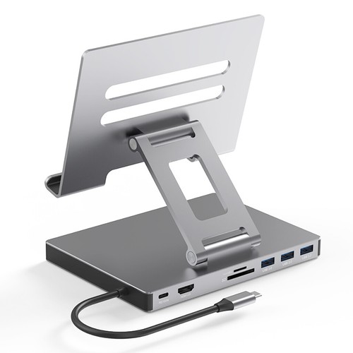 Soporte para tableta plegable USB3.0 USB-C soporte concentrador estación de acoplamiento adaptador multipuerto - Imagen 6 de 7