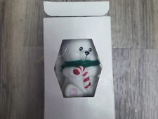 Jasco Caring Critter Chimers Bell Bisque Porcelain Christmas Ornament Polar Bear