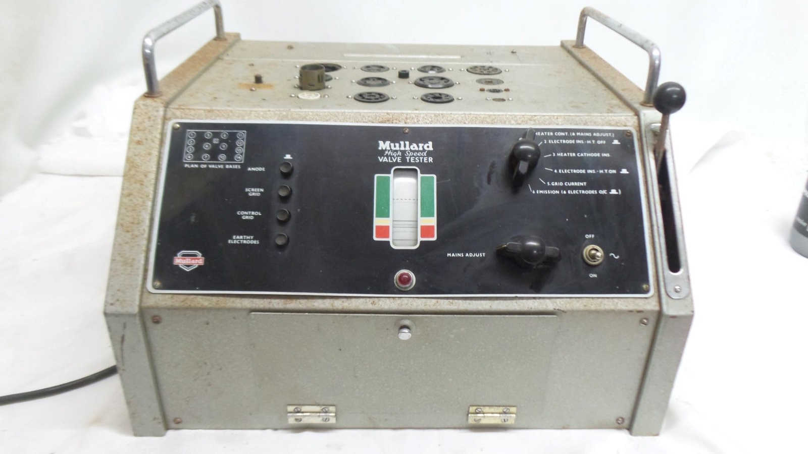 Mullard high speed valve tester and 2 boxes of cards, for spares or repair - Picture 11 of 11