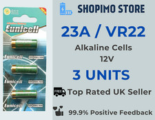 3 x VR22 GP-23A 23A CA23 12v Batteries Doorbell Chime Alkaline Eunicell Battery
