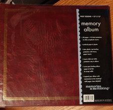 Making Memories Scrapbook Photo Picture Album 12x12 Faux Leather Burgundy Large