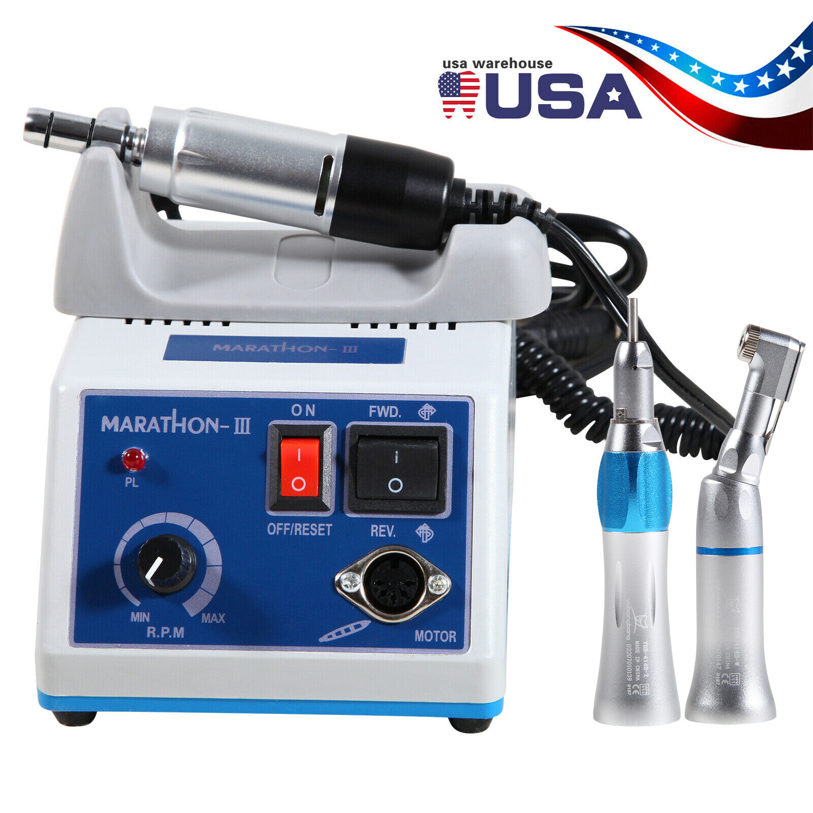 Dental Lab Marathon Electric Micromotor Polisher/Contra Angle/Straight Handpiece