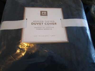  Pottery Barn Teen Ashlyn Turfted twin duvet vintage ebony   New 