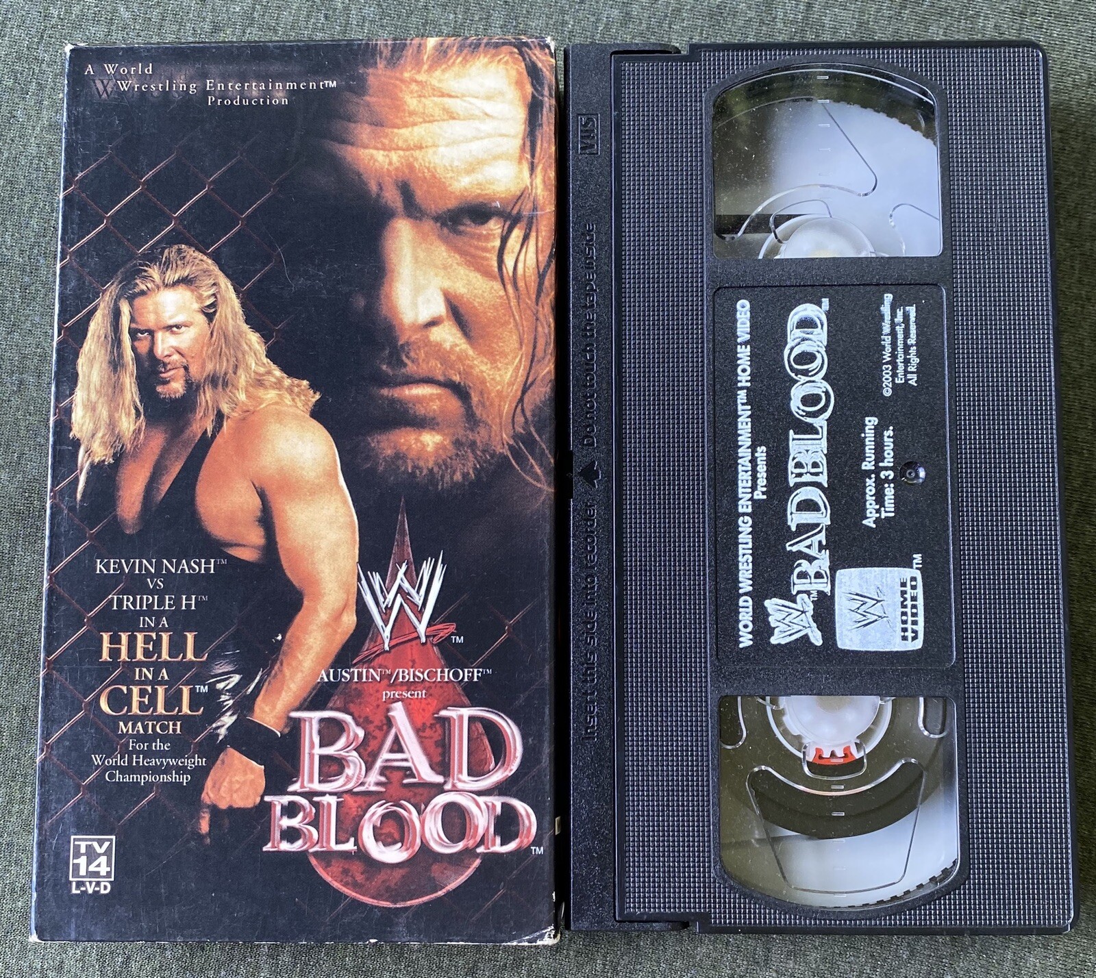 WWE Bad Blood VHS Wrestling 2003 Ric Flair Triple H Kevin Nash cage match 651191593651 eBay