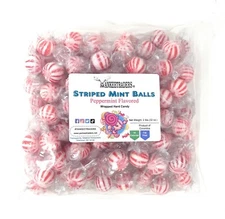 Peppermint Hard Candy Balls, 2 lbs. ~ YANKEETRADERS® ~ FREE SHIPPING