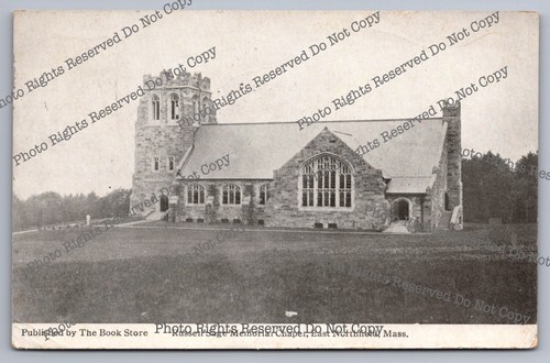 Antique Postcard 1915? Russell Sage Memorial Chapel E. Northfield Massachusetts
