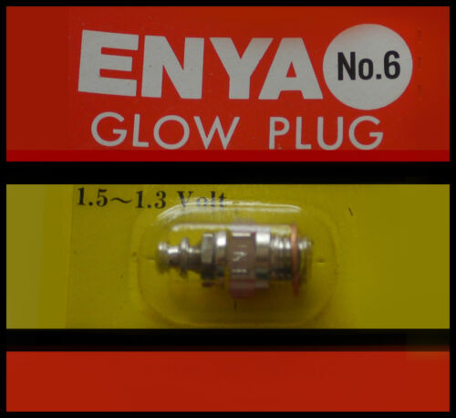 Enya No.6 Glow Plug (cold) for Competition Engines - High Nitro Tuned Piped Revs - Afbeelding 1 van 3
