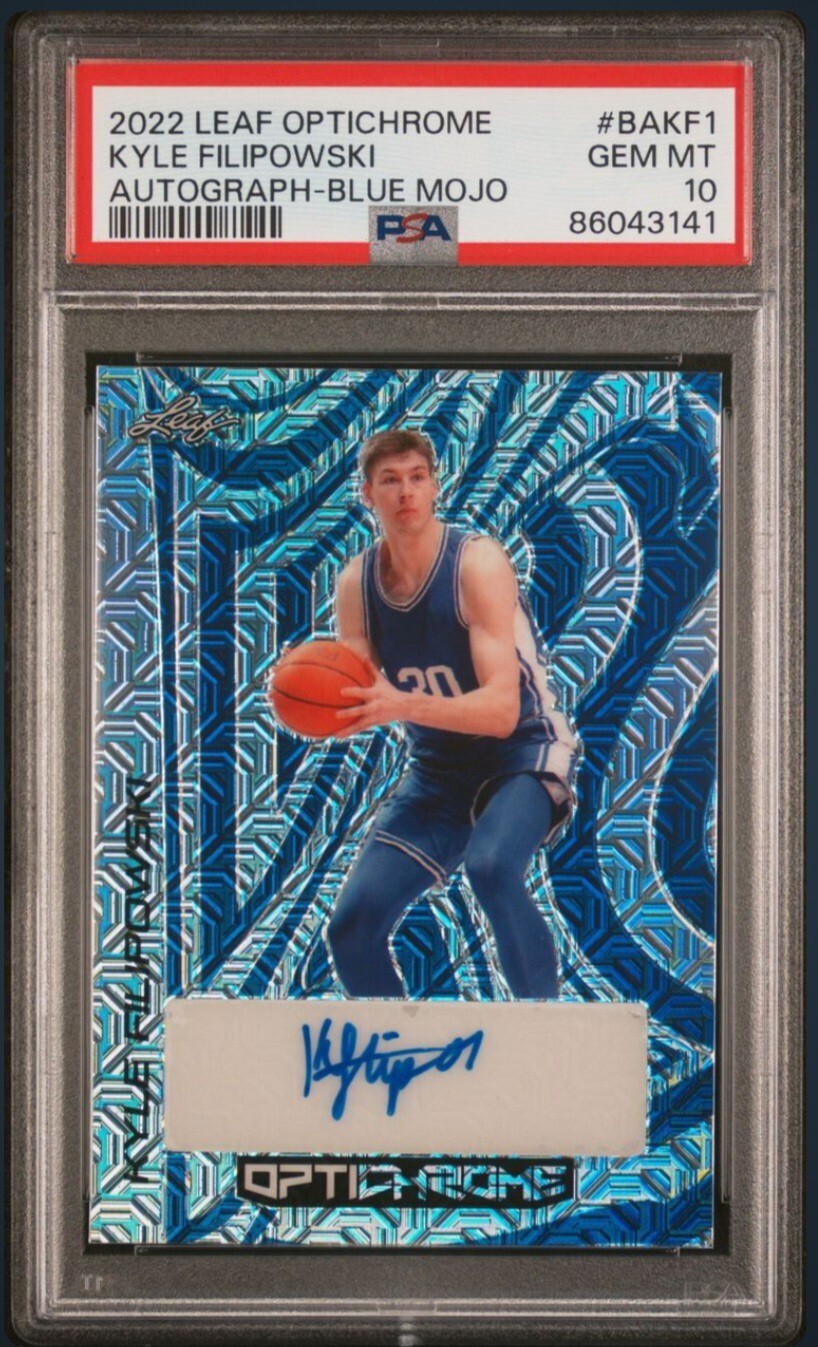 PSA 10 - KYLE FILIPOWSKI #/7 Auto - 2022 Leaf Optichrome BLUE MOJO - Color Match
