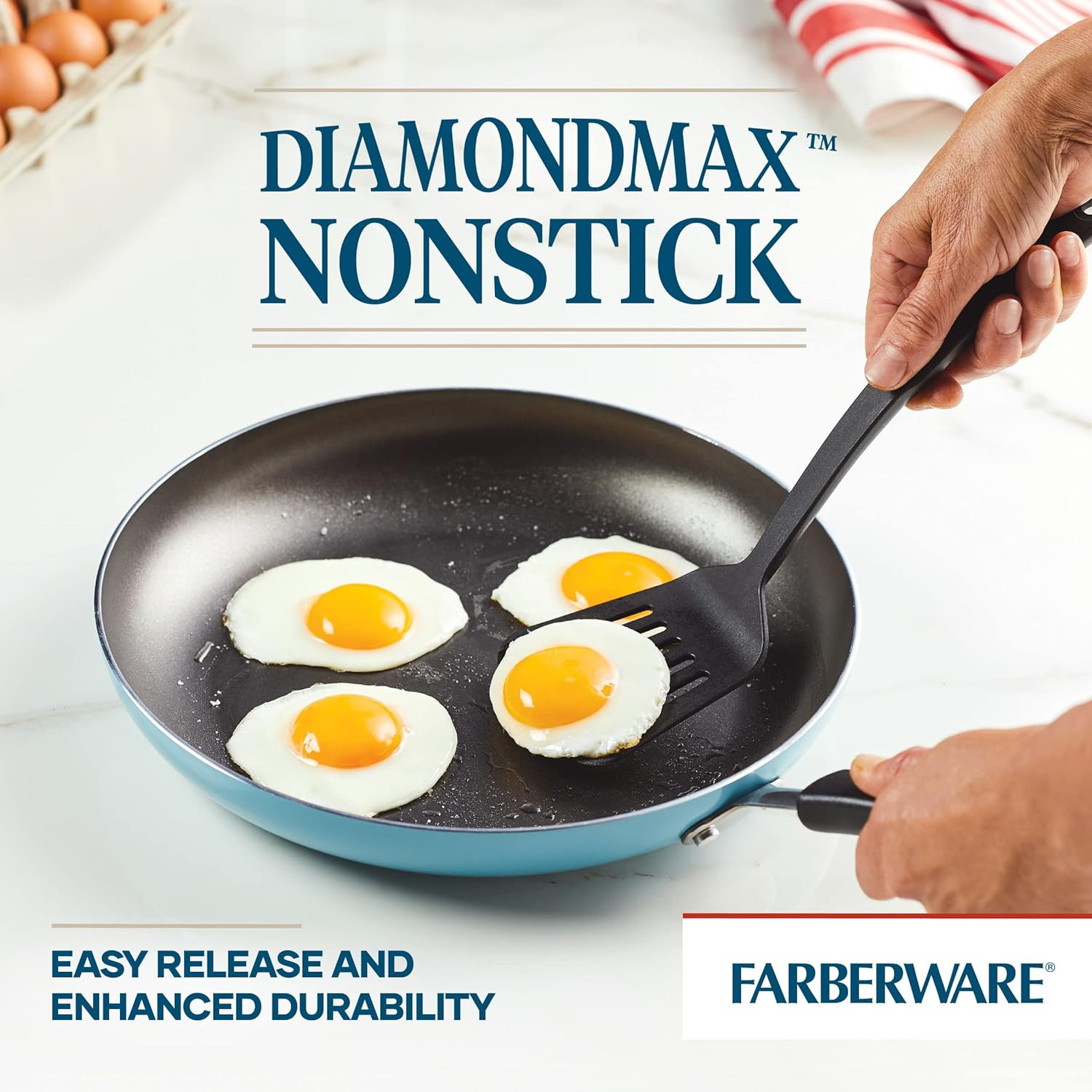Cookstart Diamondmax Nonstick Frying Pan/Skillet, Dishwasher Safe, 12