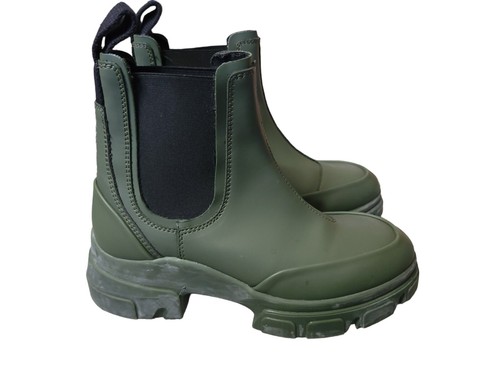 Zara Flat Lug Platform Boots Rubberized Weather Resistant 9 - Picture 6 of 6