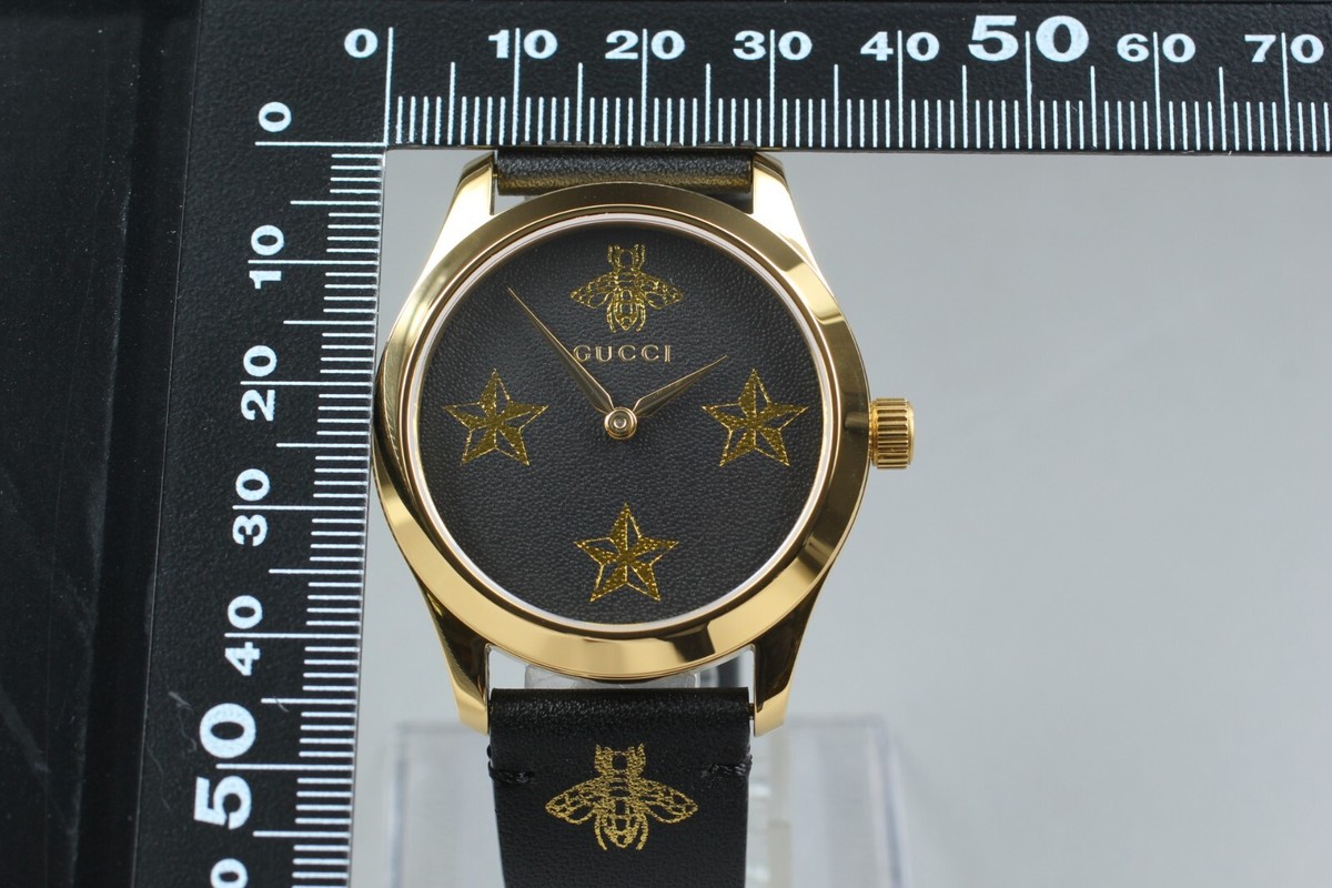 UNUSED w/Box] GUCCI Star Bee G Timeless 126.4 YA1264055 Black Gold