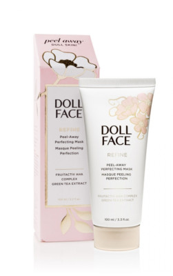DOLL FACE Refine Peel- Away AHA & Green Tea Gel Mask 3.3 Fl.Oz - New in Box