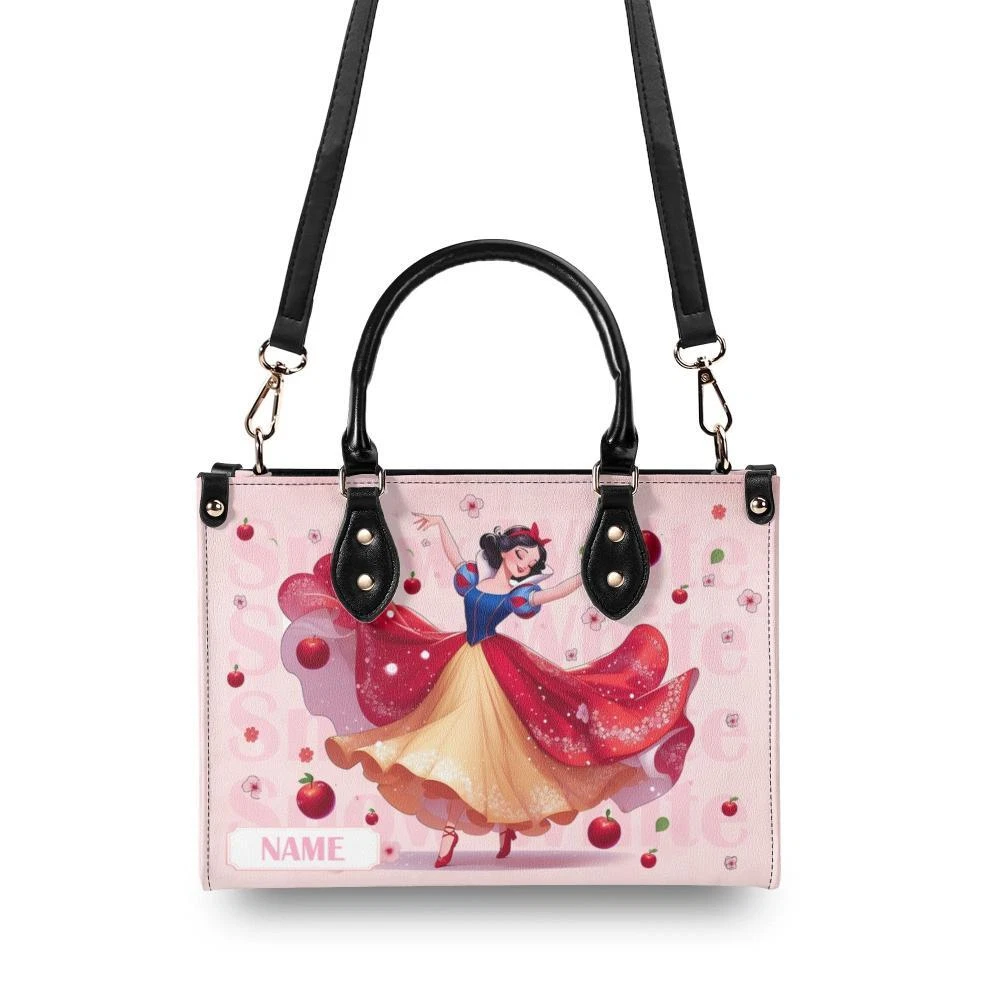 Personalized Snow White Leather Handbag,  Disney Leather Handbag