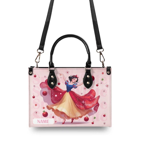 Personalized Snow White Leather Handbag,  Disney Leather Handbag